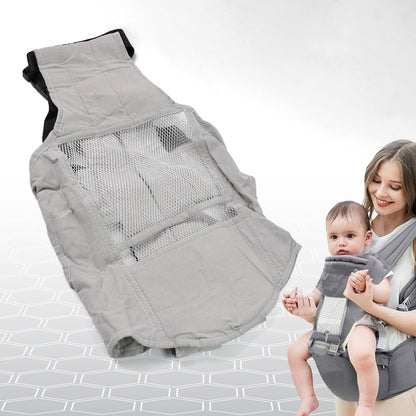 Ergonomic 6-in-1 Baby Carrier Bag – Multi-Mode Adjustable Infant Sling with 3D Breathable Honeycomb Mesh, Padded Waistband & Detachable Front Panel for Newborns & Toddlers (Grey, Model 13553)
