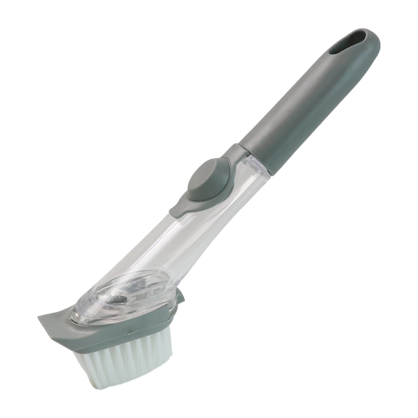 2-in-1 Soap Dispensing Dish Brush with Refillable Handle & Extra Scrub Sponge – Leak-Proof Kitchen Cleaning Brush for Utensils, Pans, Sinks & Tiles (Model 1271B)