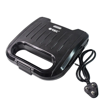 Orbit 800W Grilled Sandwich Toaster Maker – Non-Stick Panini Grill Machine with Cool-Touch Handle & Auto Indicator Light for Quick Breakfast (Black)
