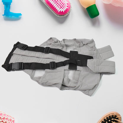 Ergonomic 6-in-1 Baby Carrier Bag – Multi-Mode Adjustable Infant Sling with 3D Breathable Honeycomb Mesh, Padded Waistband & Detachable Front Panel for Newborns & Toddlers (Grey, Model 13553)